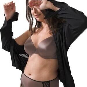 Soma Nadine Brown Vanishing Smoothing Underwire Bra Size 40DD Neutral Curvy